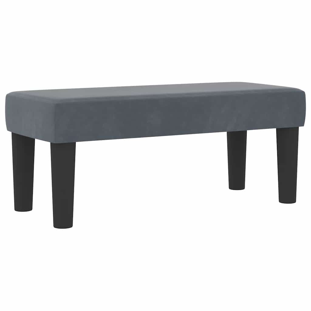 vidaXL Łóżko sprężynowe Z zagłówkiem ciemno szary 200 x 90 cm Aksamit