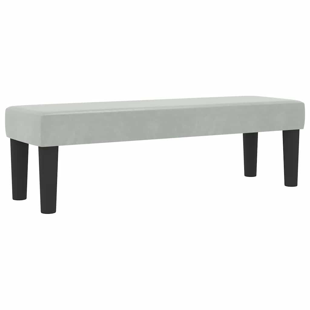 vidaXL Łóżko sprężynowe z poduszką Jasnoszary 200 x 120 cm Aksamit
