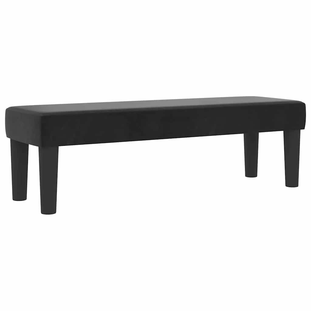 vidaXL Łóżko sprężynowe Z zagłówkiem Czarny 200 x 140 cm Aksamit