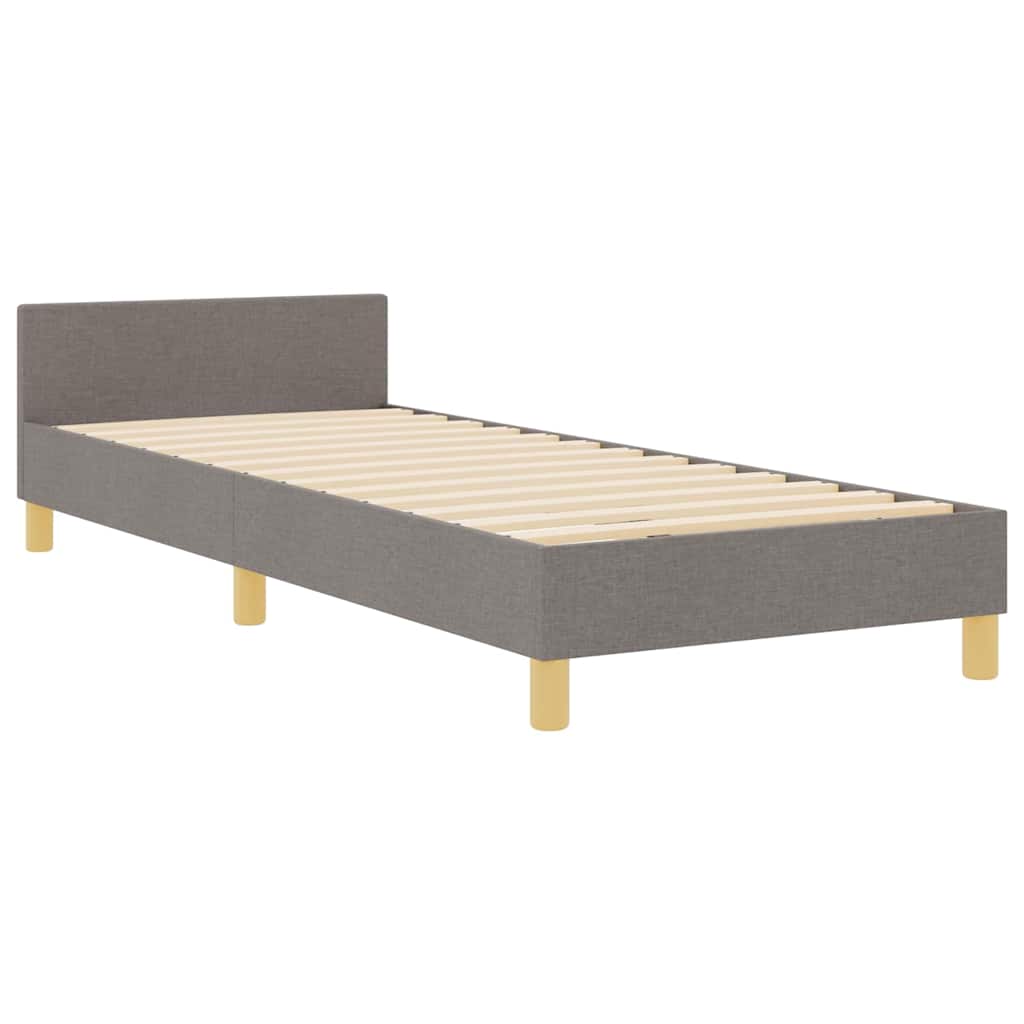 vidaXL Ramka łóżka Z zagłówkiem Ciemnoszary 80 x 200 cm tkanina