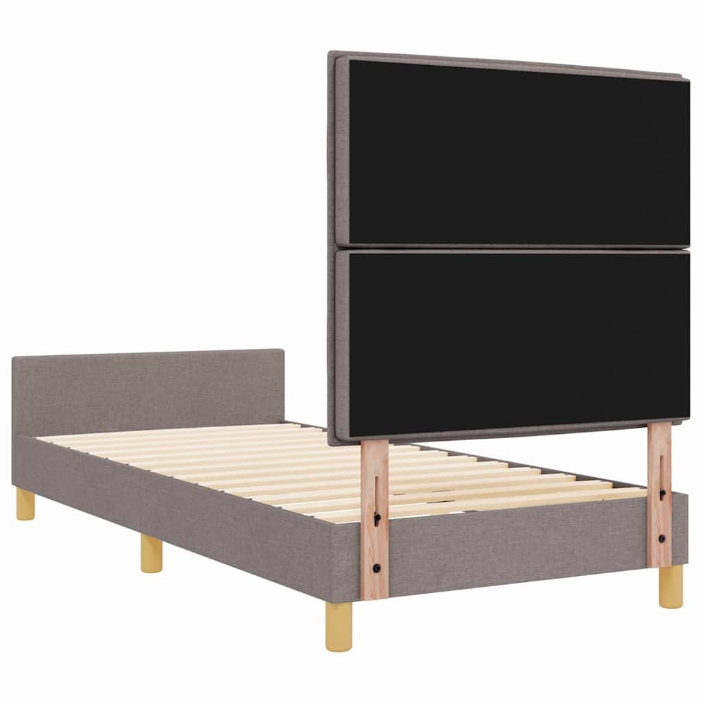 vidaXL Ramka łóżka Z zagłówkiem Ciemnoszary 80 x 200 cm tkanina