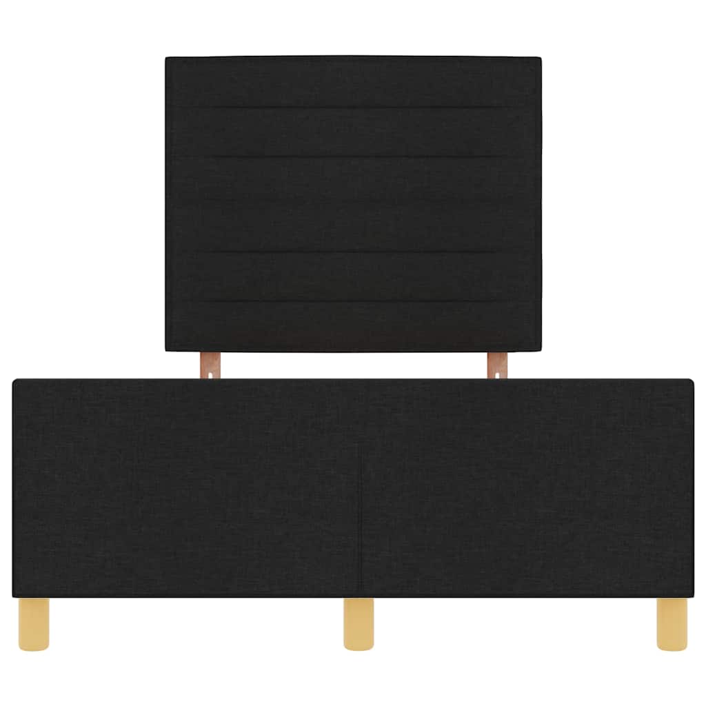 vidaXL Ramka łóżka Z zagłówkiem Czarny 120 x 200 cm tkanina
