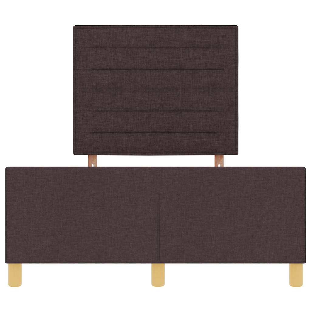 vidaXL Ramka łóżka Z zagłówkiem ciemnobrązowy 120 x 200 cm tkanina