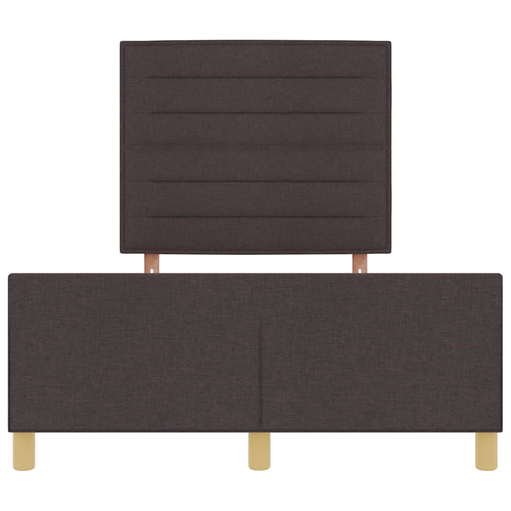 vidaXL Ramka łóżka Z zagłówkiem ciemnobrązowy 160 x 200 cm tkanina