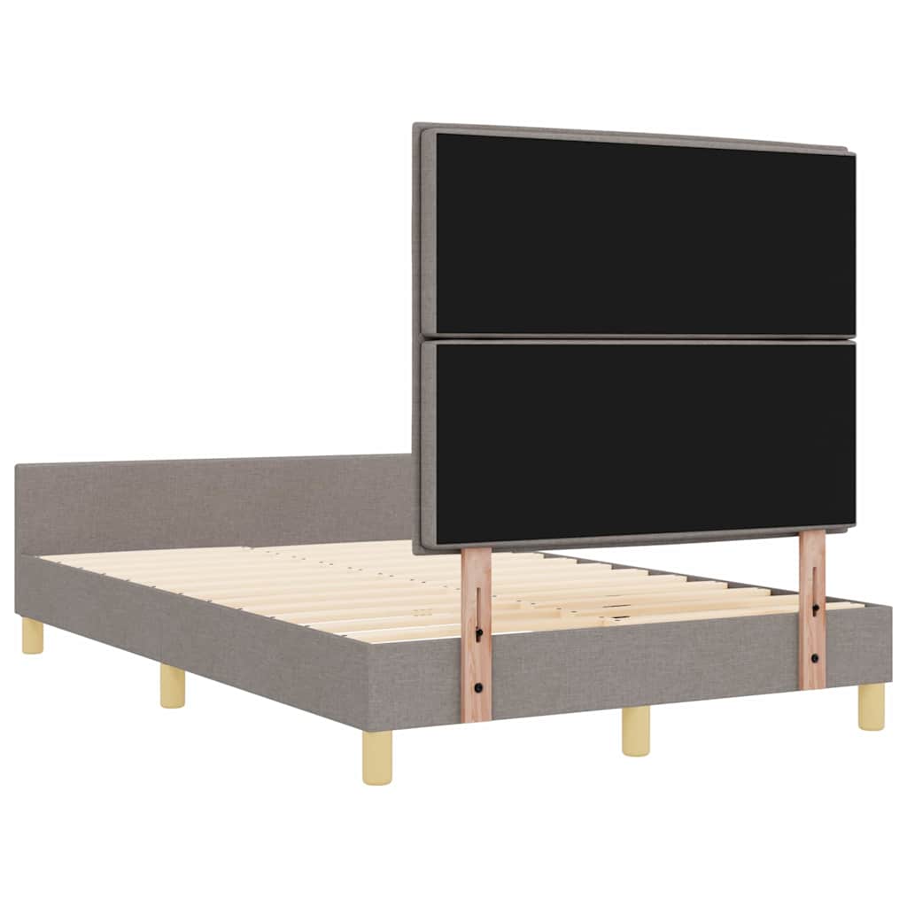 vidaXL Ramka łóżka Z zagłówkiem Ciemnoszary 160 x 200 cm tkanina