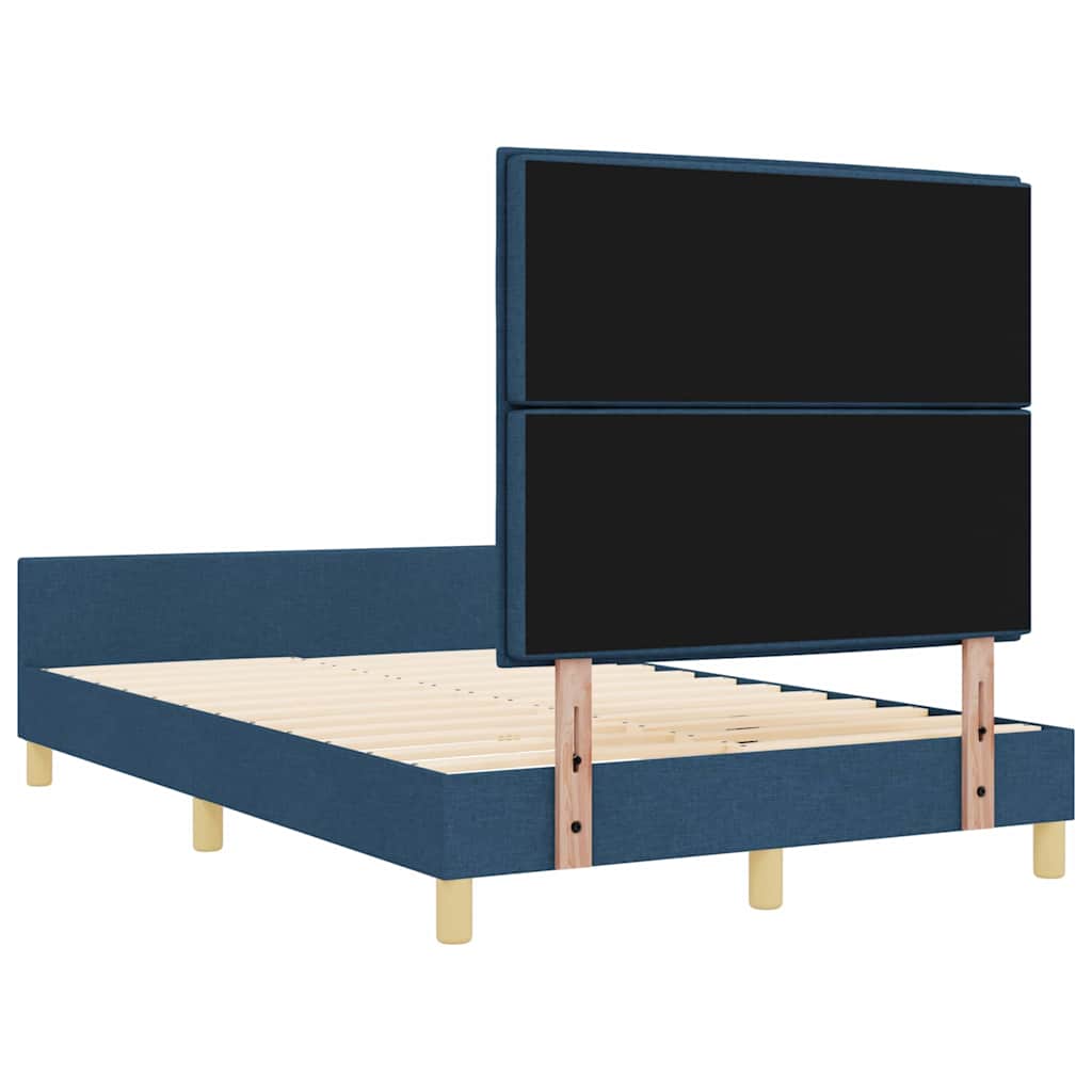 vidaXL Ramka łóżka Z zagłówkiem Niebieski 160 x 200 cm tkanina