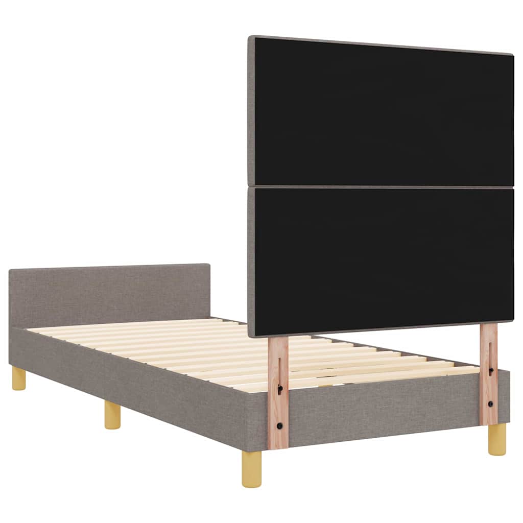 vidaXL Ramka łóżka Z zagłówkiem Ciemnoszary 80 x 200 cm tkanina
