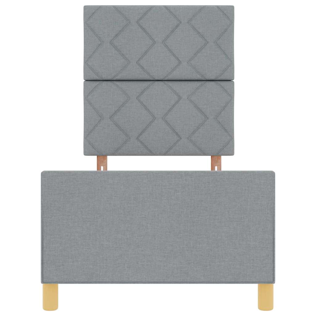 vidaXL Ramka łóżka Z zagłówkiem Jasnoszary 80 x 200 cm tkanina
