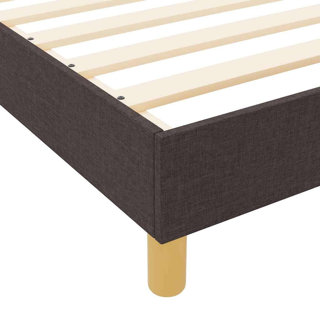 vidaXL Ramka łóżka Z zagłówkiem ciemnobrązowy 80 x 200 cm tkanina