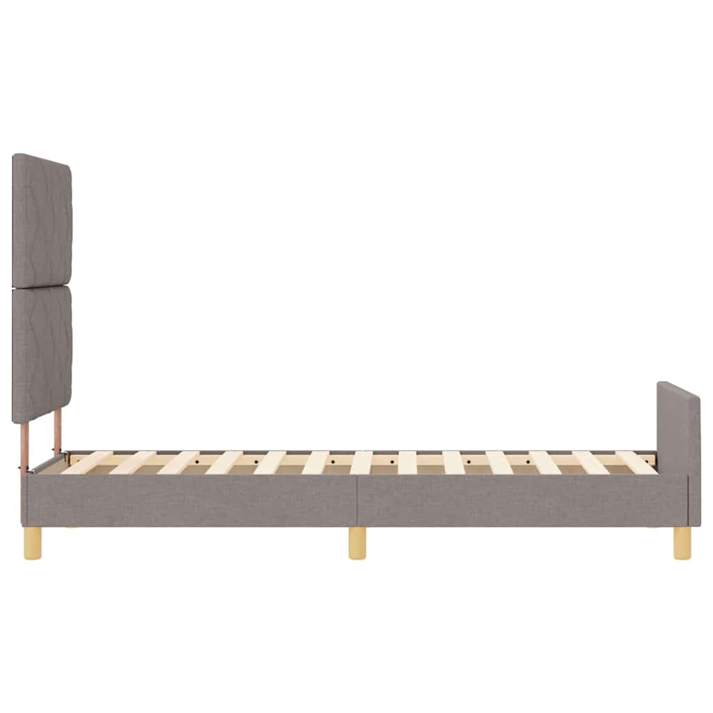 vidaXL Ramka łóżka Z zagłówkiem Ciemnoszary 80 x 200 cm tkanina