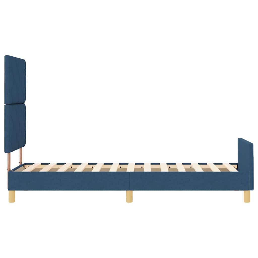 vidaXL Ramka łóżka Z zagłówkiem Niebieski 80 x 200 cm tkanina