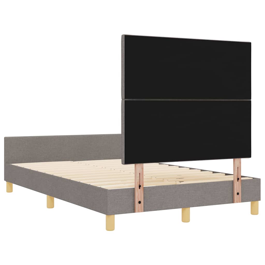 vidaXL Ramka łóżka Z zagłówkiem Ciemnoszary 120 x 190 cm tkanina