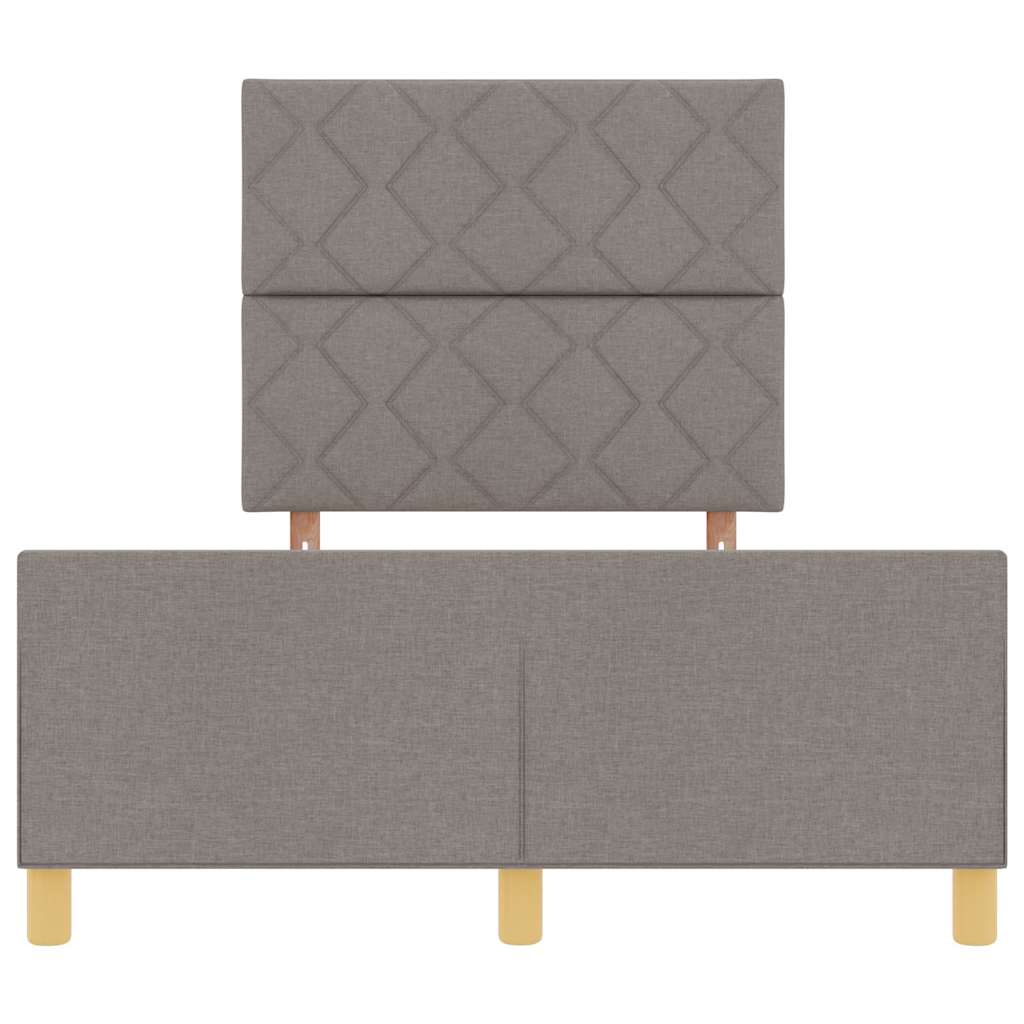 vidaXL Ramka łóżka Z zagłówkiem Ciemnoszary 120 x 200 cm tkanina