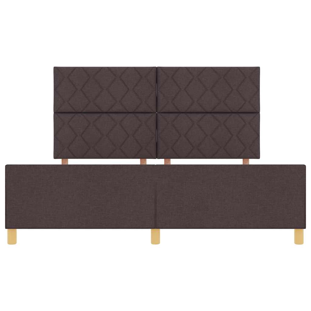 vidaXL Ramka łóżka Z zagłówkiem ciemnobrązowy 180 x 200 cm tkanina