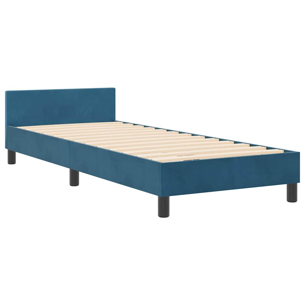vidaXL Łóżko sprężynowe Ciemnoniebieski 80 x 200 cm Aksamit