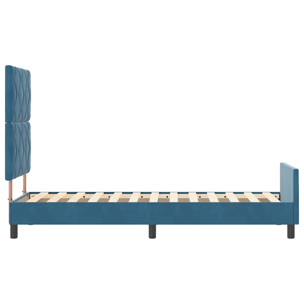vidaXL Łóżko sprężynowe Ciemnoniebieski 80 x 200 cm Aksamit