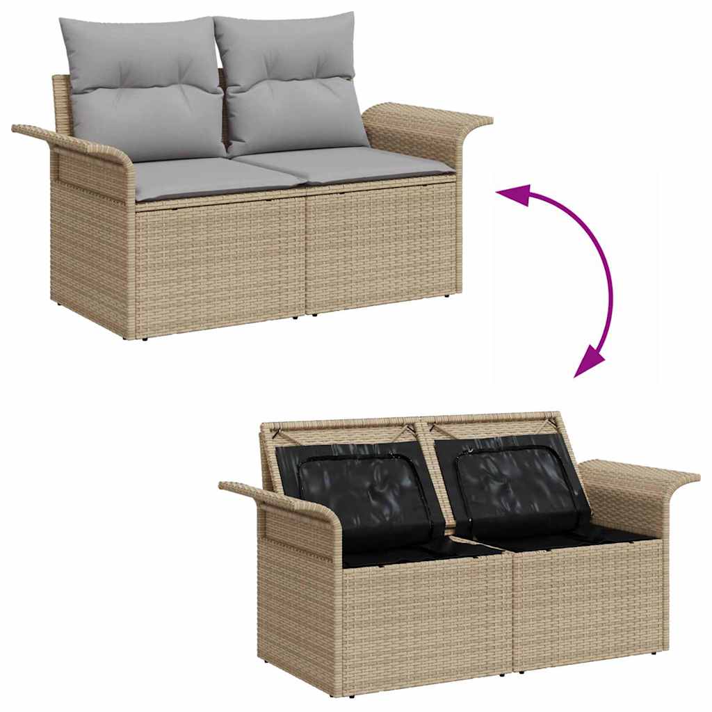 vidaXL Zestaw Sof na Ogród z poduszką 6 pcs Beżowy polirattan
