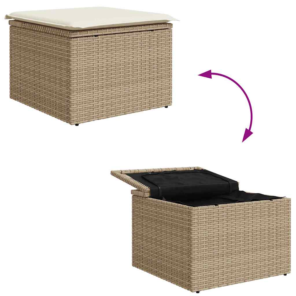 vidaXL Zestaw Sof na Ogród z poduszką 5 pcs Beżowy Polirattan