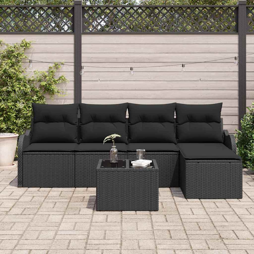 vidaXL Zestaw Sof na Ogród z poduszką 6 pcs Beżowy Polirattan