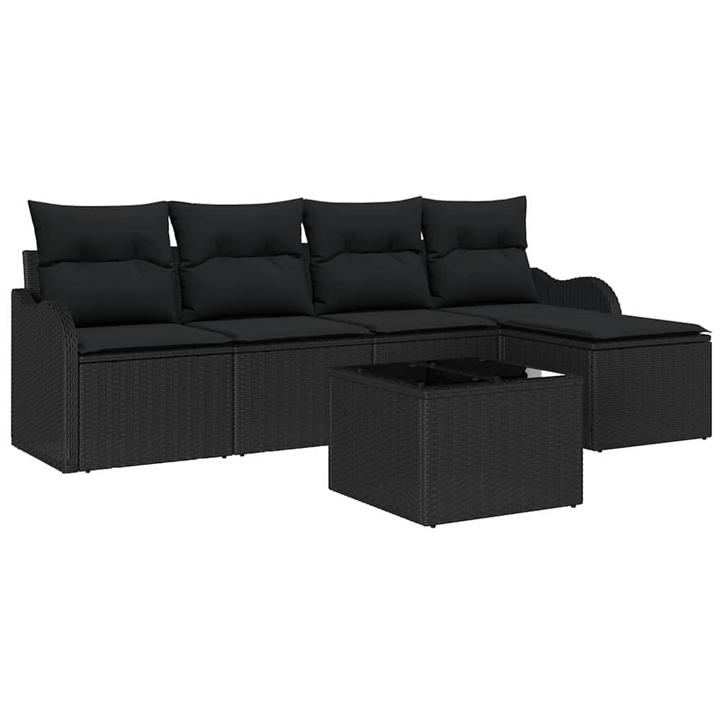 vidaXL Zestaw Sof na Ogród z poduszką 6 pcs Beżowy Polirattan