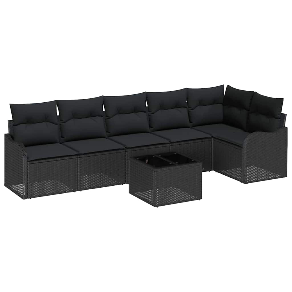 vidaXL Zestaw Sof na Ogród z poduszką 7 pcs Beżowy Polirattan