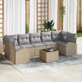 vidaXL Zestaw Sof na Ogród 8 pcs Beżowy i szary 289 x 124 x 69 cm