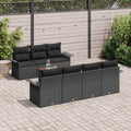 vidaXL Zestaw Sof na Ogród z przechowywaniem 8 pcs Czarny polirattan