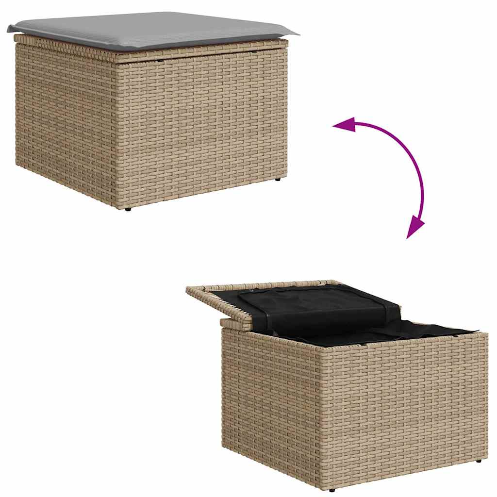 vidaXL Zestaw Sof na Ogród 6 pcs Beżowy i jasnoszary polirattan