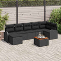 vidaXL Zestaw Sof na Ogród z przechowywaniem 8 pcs Czarny polirattan