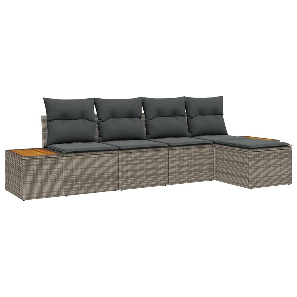 vidaXL Zestaw Sof na Ogród z poduszką 6 pcs Szary Technorattan
