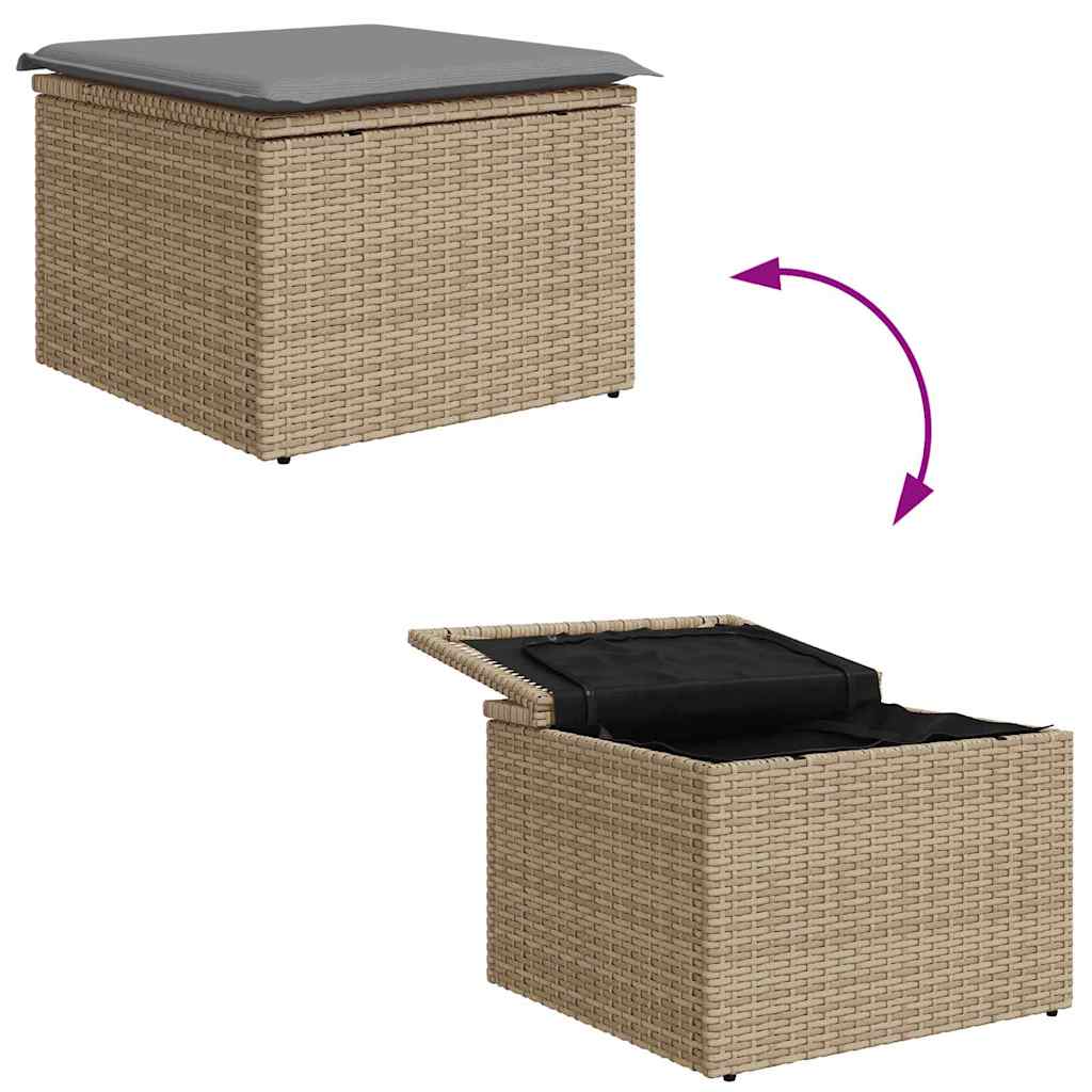 vidaXL Zestaw Sof na Ogród 6 pcs Beżowy i jasnoszary Technorattan