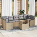 vidaXL Zestaw Sof na Ogród z poduszką 8 pcs Beżowy Rattan poli