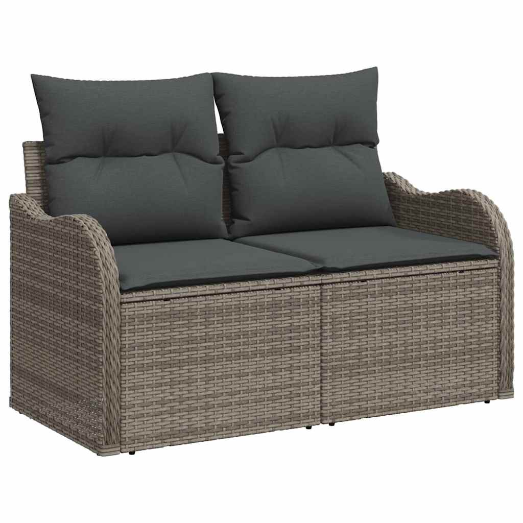 vidaXL Zestaw Sof na Ogród z poduszką 5 pcs Szary Rattan poli