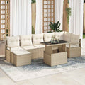 vidaXL Zestaw Sof na Ogród z przechowywaniem 8 pcs Beżowy Polirattan