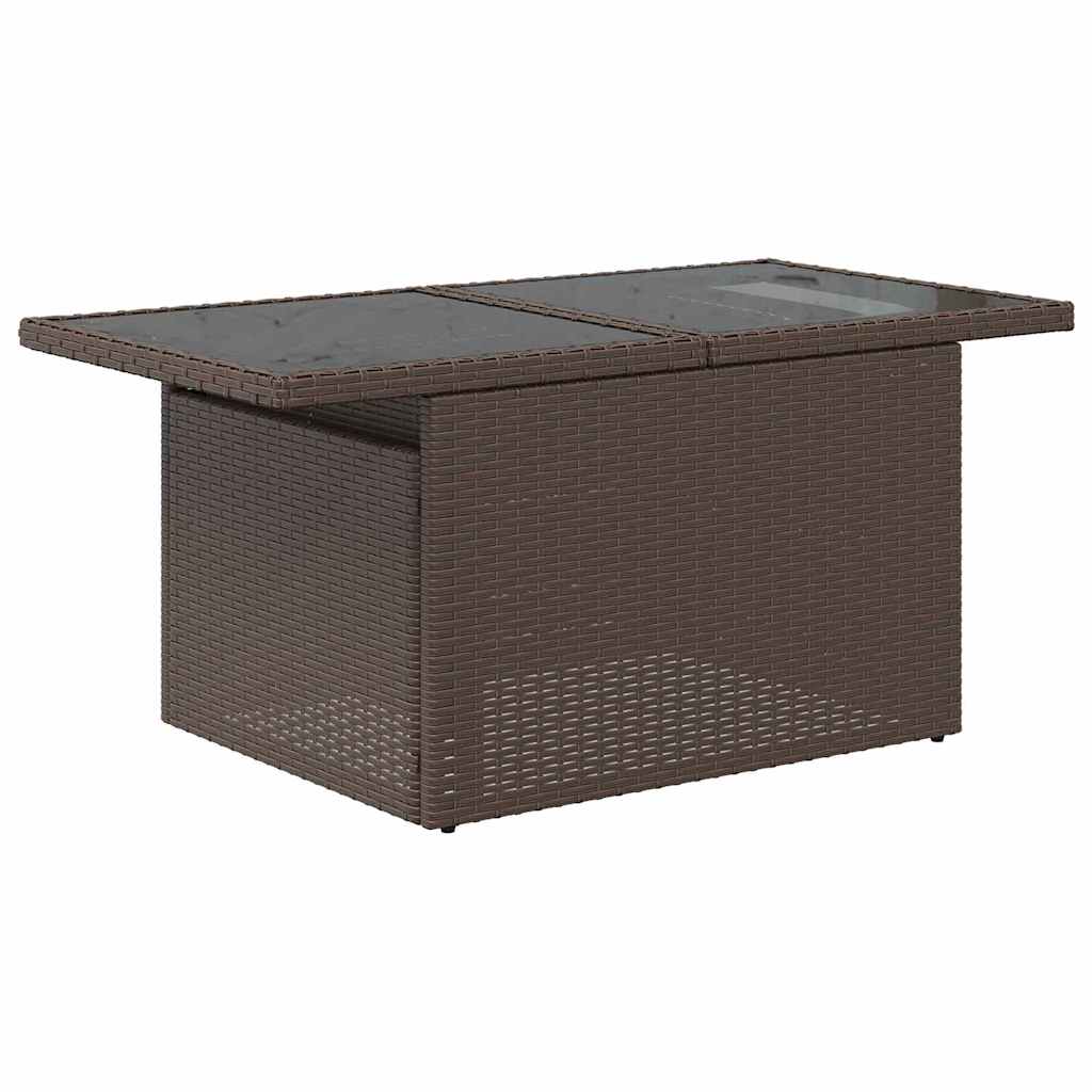 vidaXL Zestaw Sof na Ogród 9 szt. Brązowy polirattan