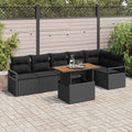 vidaXL Zestaw Sof na Ogród z przechowywaniem 7 pcs Czarny Polirattan