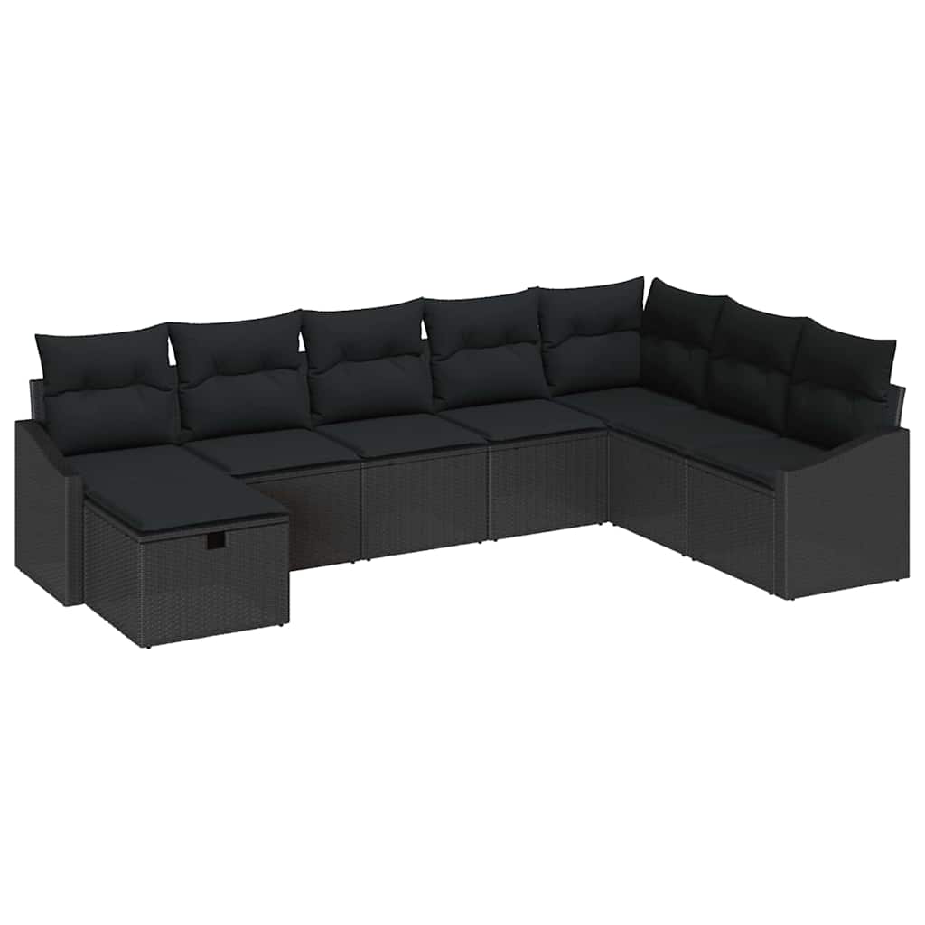 vidaXL Zestaw Sof na Ogród z poduszką 8 pcs polirattan