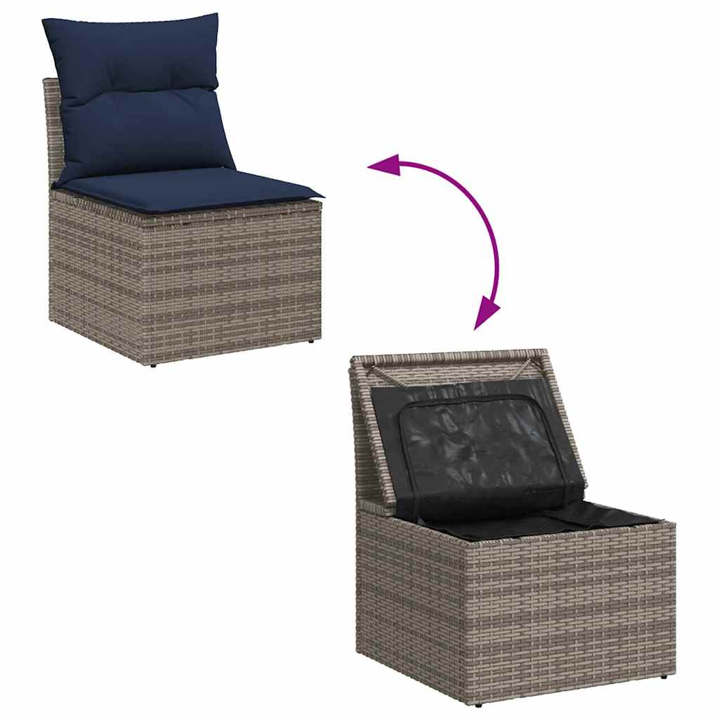 vidaXL Zestaw Sof na Ogród z poduszką 6 pcs Polirattan