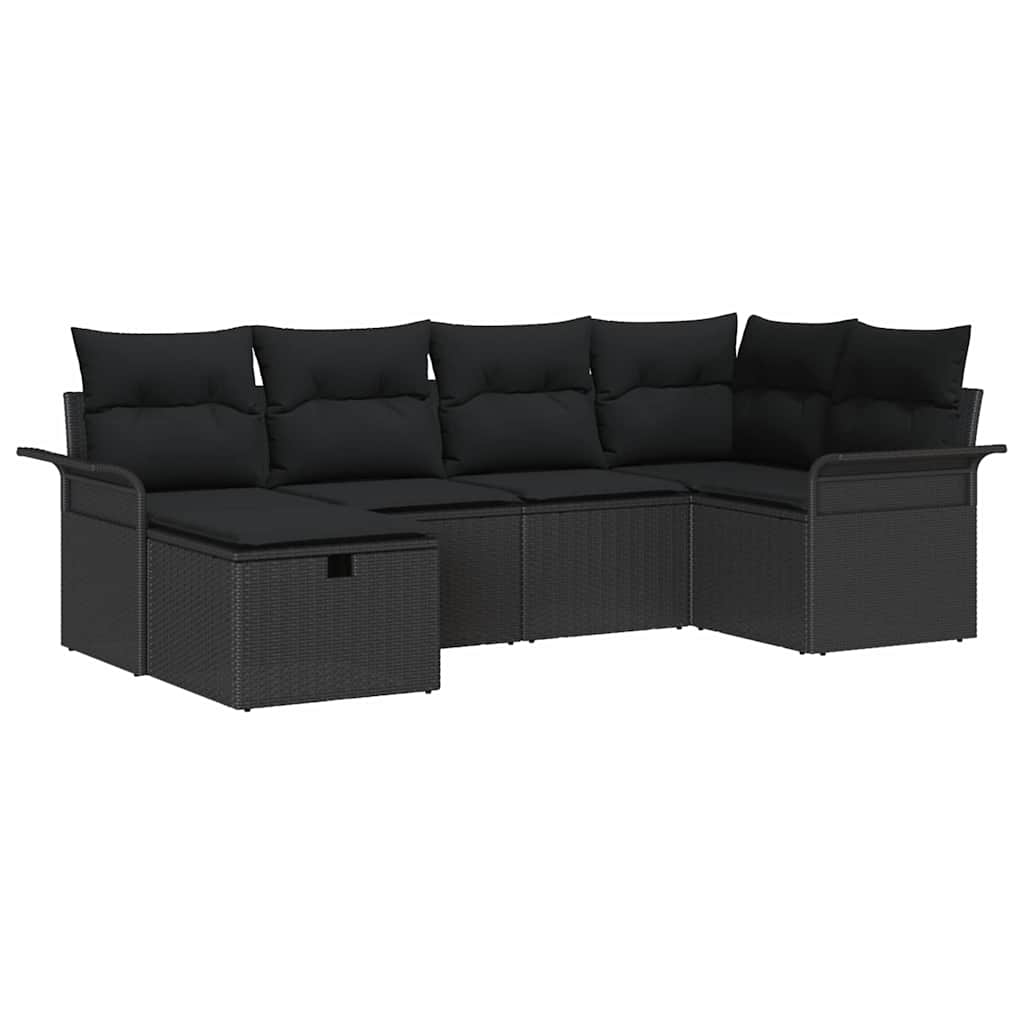 vidaXL Zestaw Sof na Ogród z poduszką 6 pcs Polirattan