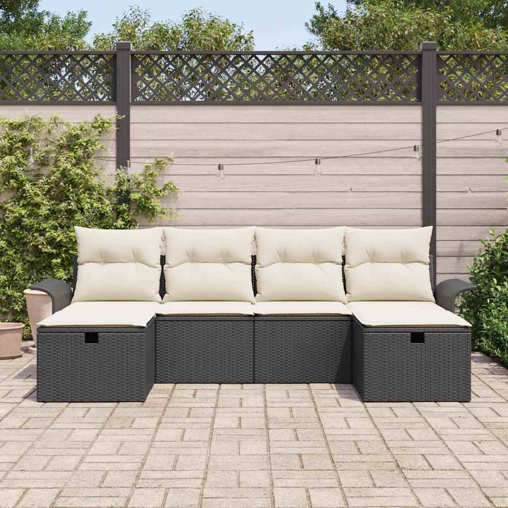 vidaXL Zestaw Sof na Ogród z poduszką 6 pcs Polirattan