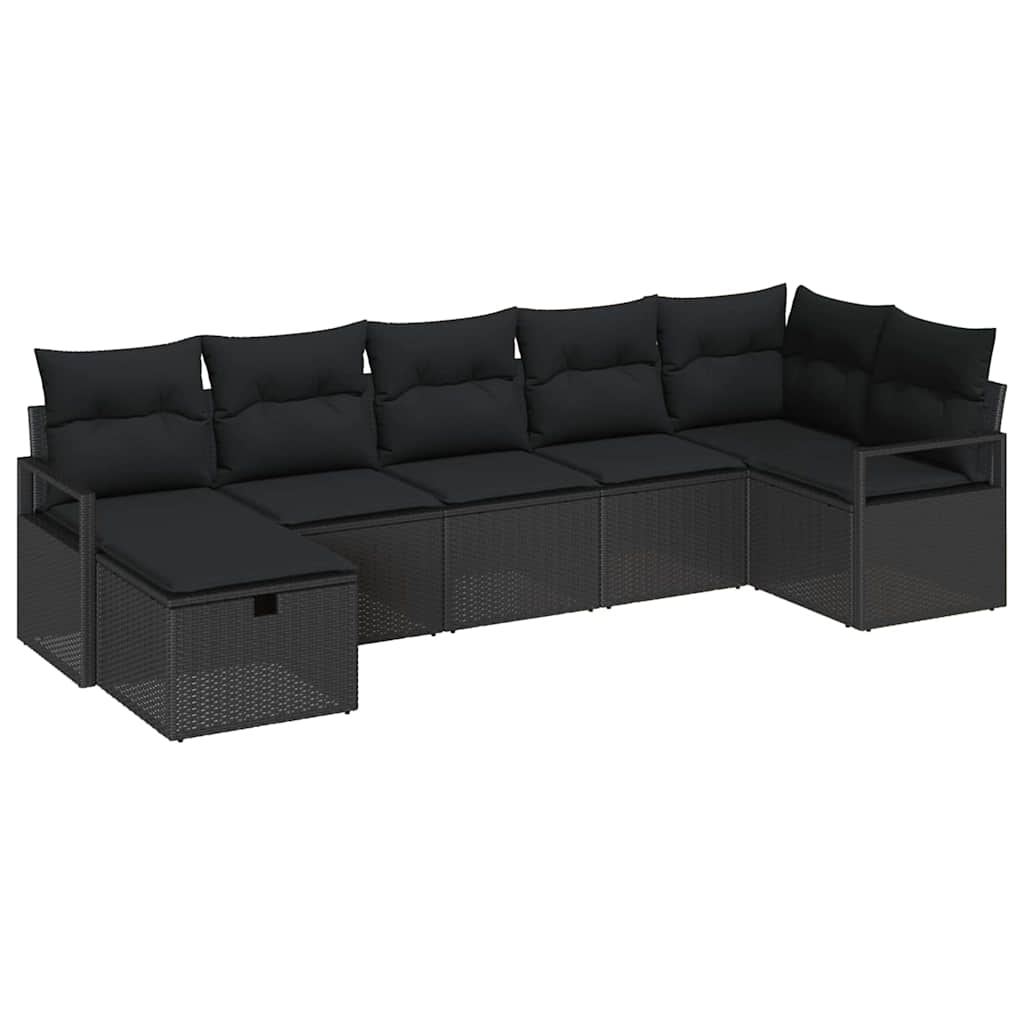 vidaXL Zestaw Sof z poduszką 5 pcs polirattan