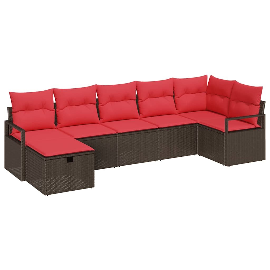 vidaXL Zestaw Sof z poduszką 4 pcs polirattan