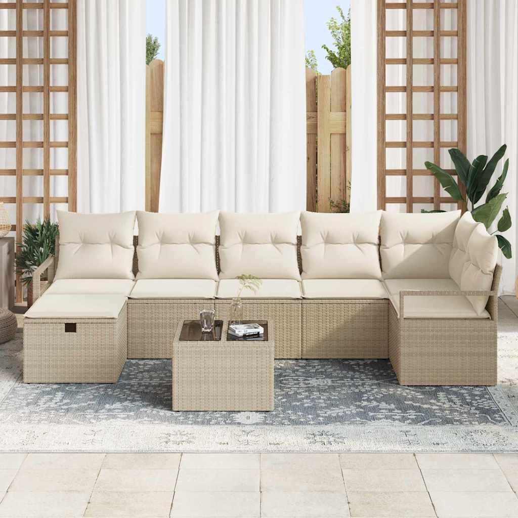vidaXL Zestaw Sof z poduszką 4 pcs polirattan