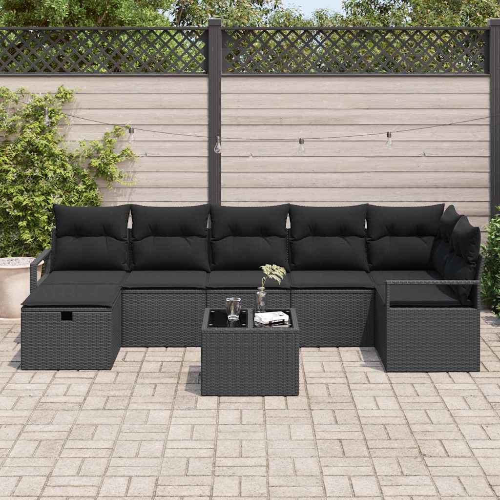 vidaXL Zestaw Sof z poduszką 5 pcs polirattan