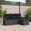 vidaXL Zestaw Sof z poduszką 4 pcs polirattan