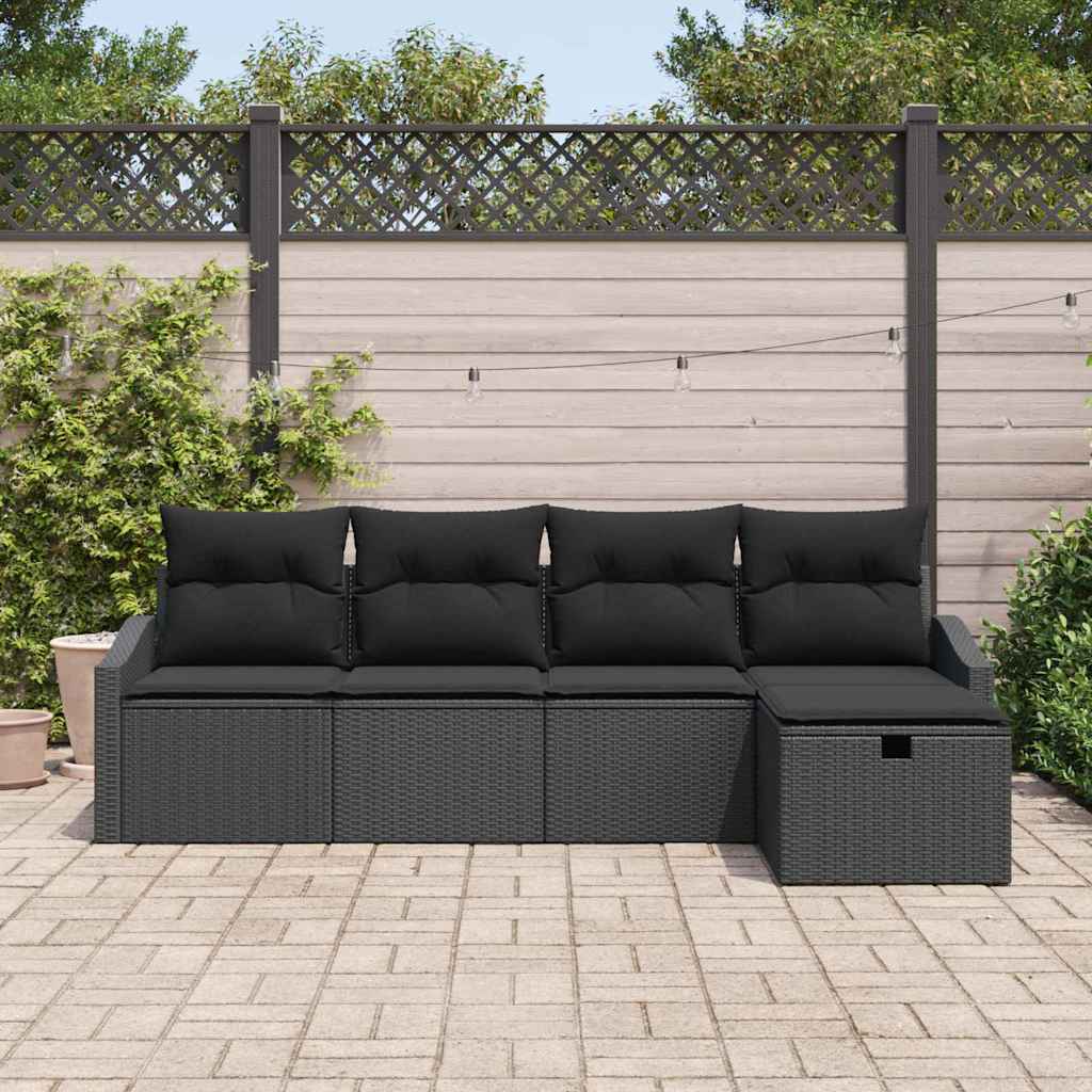 vidaXL Zestaw Sof z poduszką 6 pcs polirattan