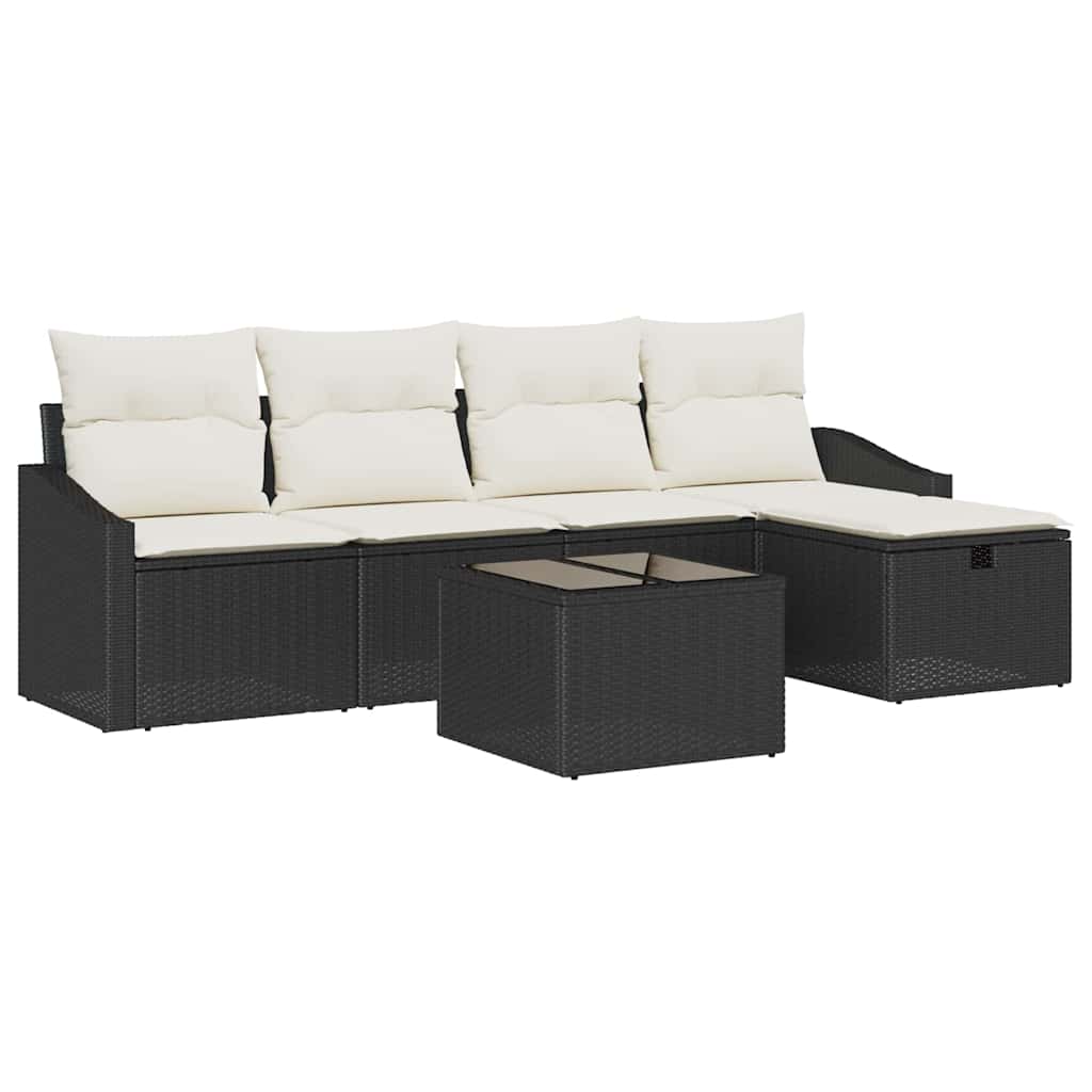 vidaXL Zestaw Sof z poduszką 5 pcs polirattan