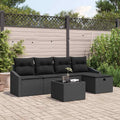 vidaXL Zestaw Sof z poduszką 6 pcs polirattan