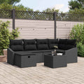 vidaXL Zestaw Sof z poduszką 7 pcs polirattan