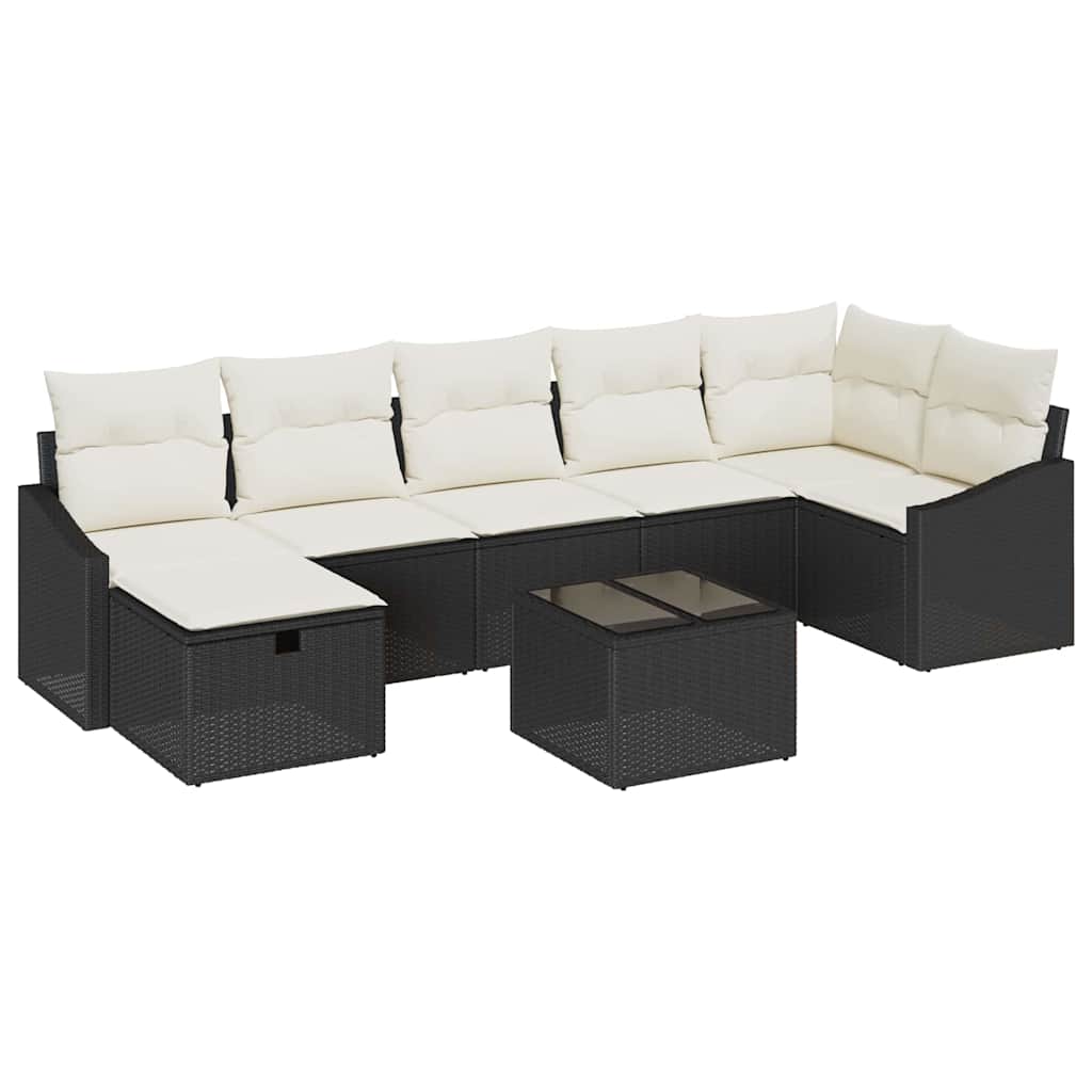 vidaXL Zestaw Sof z poduszką 7 pcs polirattan
